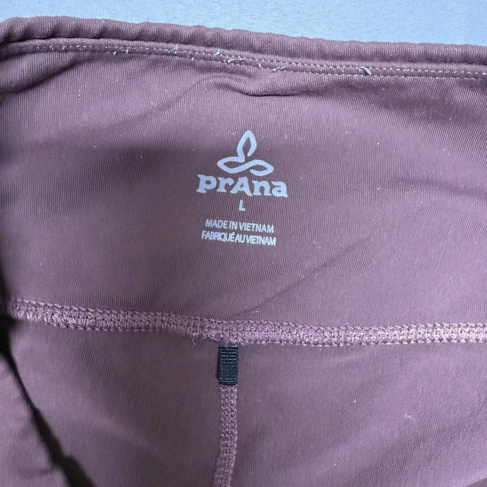 PrAna Electa II Leggings‎ Women's Large Maroon Athleisure Pockets Activewear Gym